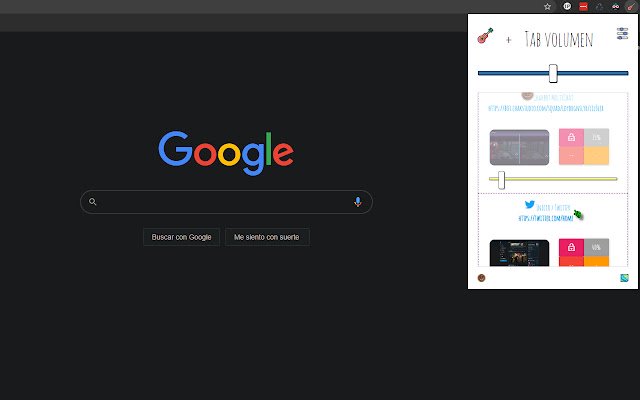 Tab volumen  from Chrome web store to be run with OffiDocs Chromium online