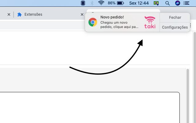 Taki Notificações de Pedidos  from Chrome web store to be run with OffiDocs Chromium online