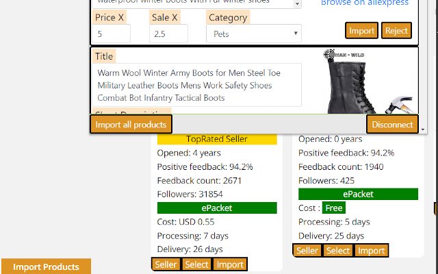 Taknalogy Aliexpress Dropshipping  from Chrome web store to be run with OffiDocs Chromium online