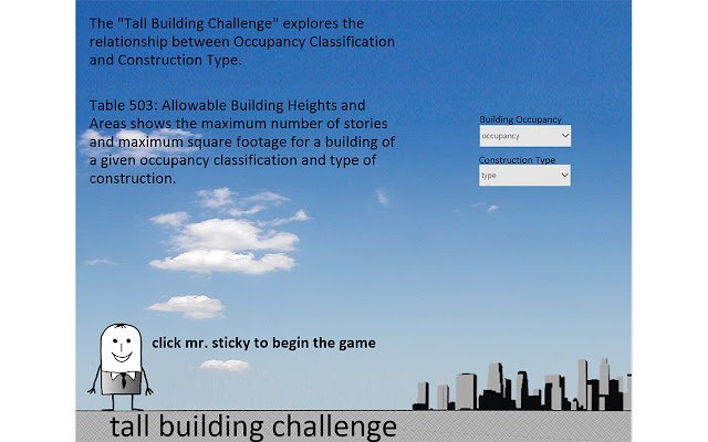 Tall Building Challenge  from Chrome web store to be run with OffiDocs Chromium online