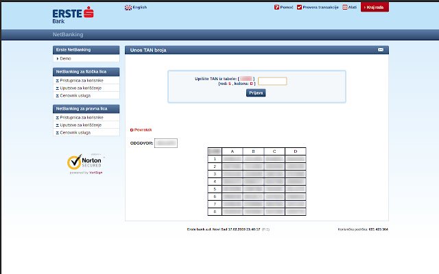 مدیریت TAN za ERSTE Netbanking از فروشگاه وب Chrome با OffiDocs Chromium به صورت آنلاین اجرا می شود