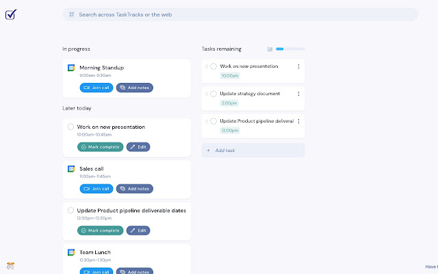 TaskTracks: Perancang Digital daripada kedai web Chrome untuk dijalankan dengan OffiDocs Chromium dalam talian