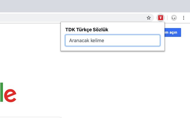 TDK Türkçe Sözlük  from Chrome web store to be run with OffiDocs Chromium online