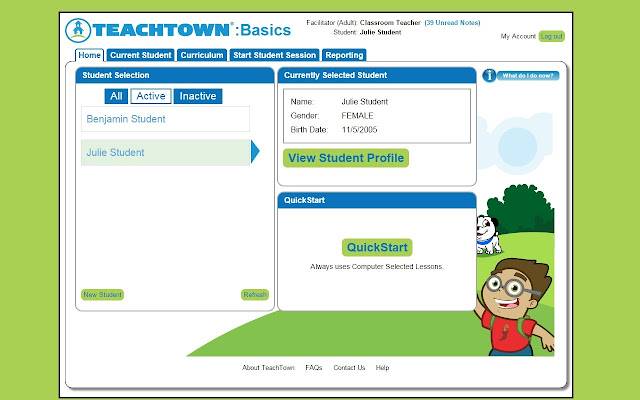 TeachTown Basics de la tienda web de Chrome se ejecutará con OffiDocs Chromium en línea