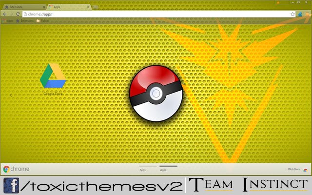 Team Instinct Pokeball Pokemon GO  from Chrome web store to be run with OffiDocs Chromium online