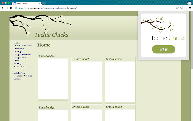 Techie Chicks  from Chrome web store to be run with OffiDocs Chromium online