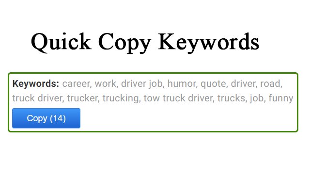 Tee Quick Copy Keywords ຈາກຮ້ານເວັບ Chrome ທີ່ຈະດໍາເນີນການກັບ OffiDocs Chromium ອອນໄລນ໌