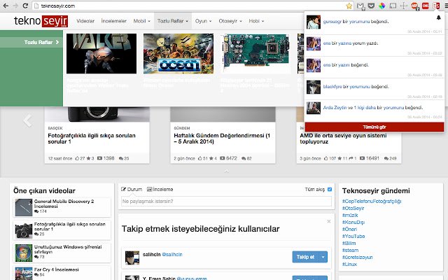 Teknoseyir bildirim  from Chrome web store to be run with OffiDocs Chromium online