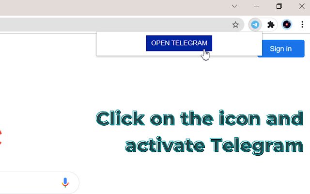 Chrome Web ストアの Telegram Browser を OffiDocs Chromium online で実行する