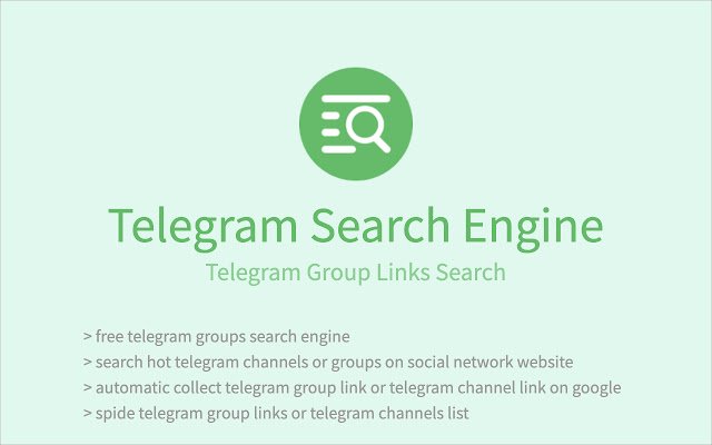 Telegram 검색 엔진 TG Group Link Chrome 웹 스토어에서 OffiDocs Chromium 온라인으로 실행되는 검색