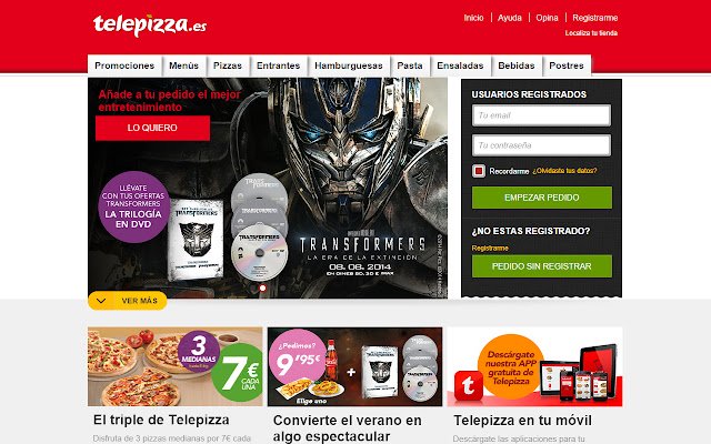 Telepizza  from Chrome web store to be run with OffiDocs Chromium online