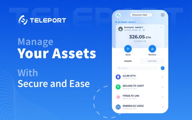 Teleport Wallet  from Chrome web store to be run with OffiDocs Chromium online