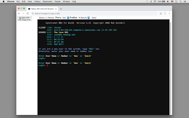 Telnet, SSH Client for Browser  from Chrome web store to be run with OffiDocs Chromium online