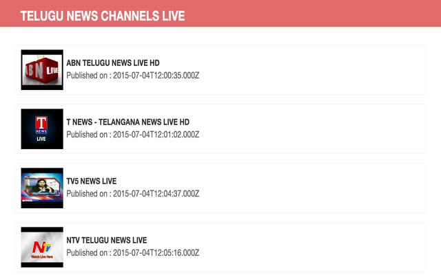 Telugu News Channels Live  from Chrome web store to be run with OffiDocs Chromium online