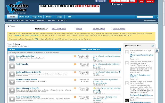 Tenerife Forum  from Chrome web store to be run with OffiDocs Chromium online