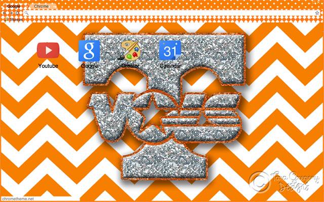 Le thème Tennessee Vols Chevron de la boutique en ligne Chrome sera exécuté avec OffiDocs Chromium en ligne