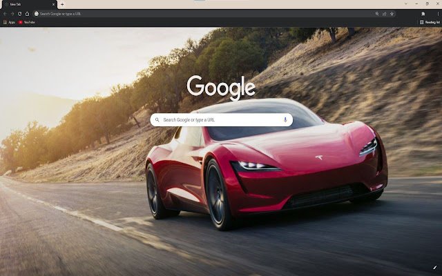 Tesla Roadster Theme dal Chrome web store da eseguire con OffiDocs Chromium online