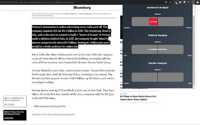 Text Bias Analysis  from Chrome web store to be run with OffiDocs Chromium online