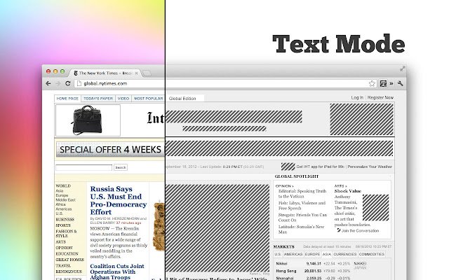 Text Mode  from Chrome web store to be run with OffiDocs Chromium online