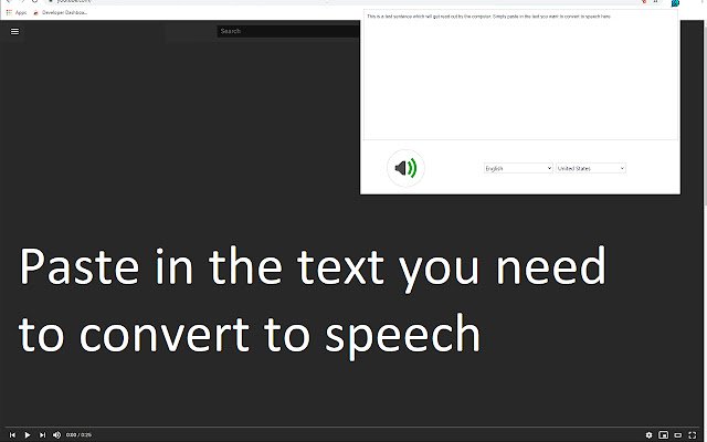 Text to Speech for Google Chrome™  from Chrome web store to be run with OffiDocs Chromium online