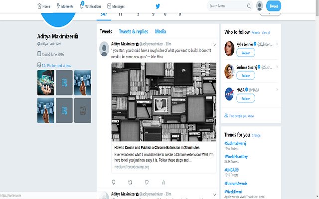 TextToTweet  from Chrome web store to be run with OffiDocs Chromium online