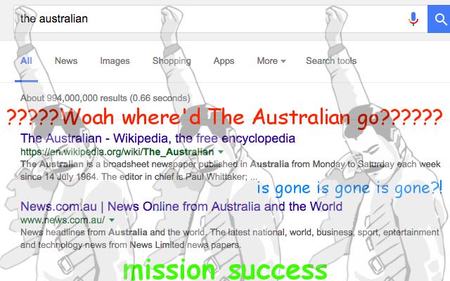 L'Australian Hider dal web store di Chrome verrà eseguito con OffiDocs Chromium online