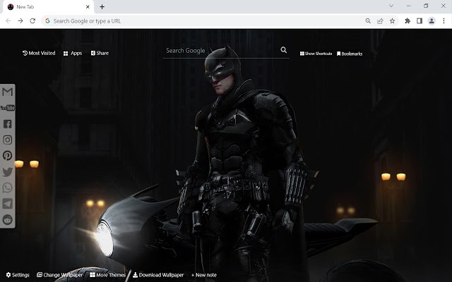 Tapetul Batman din magazinul web Chrome va fi rulat cu OffiDocs Chromium online