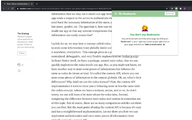 The Bookmarks  from Chrome web store to be run with OffiDocs Chromium online