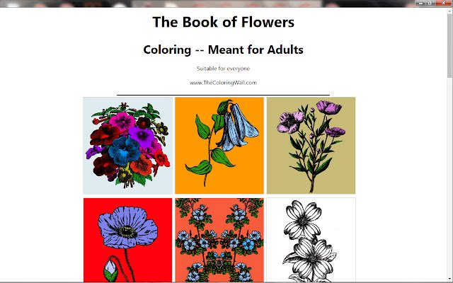 The Book of Flowers: Apl Mewarna Dewasa daripada kedai web Chrome untuk dijalankan dengan OffiDocs Chromium dalam talian