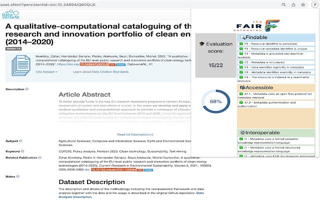 Chrome web mağazasındaki FAIR uzantısı OffiDocs Chromium çevrimiçi ile çalıştırılacak