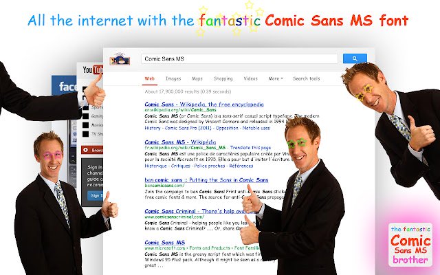 The Fantastic Comic Sans MS Browser  from Chrome web store to be run with OffiDocs Chromium online