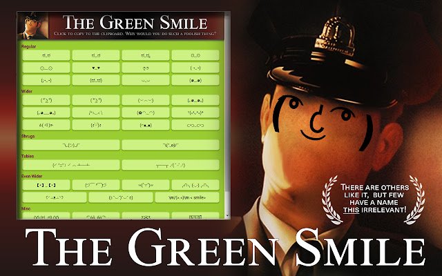 The Green Smile  from Chrome web store to be run with OffiDocs Chromium online