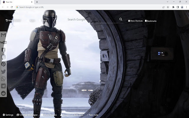 The Mandalorian Wallpaper  from Chrome web store to be run with OffiDocs Chromium online