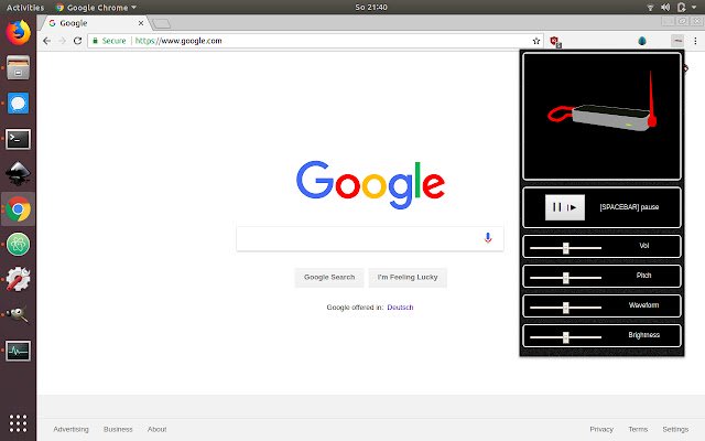 Theremin Leap Motion Extension  from Chrome web store to be run with OffiDocs Chromium online