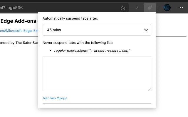 The Safer Suspender  from Chrome web store to be run with OffiDocs Chromium online