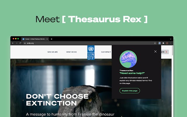 Thesaurus Rex từ cửa hàng Chrome trực tuyến sẽ được chạy với OffiDocs Chromium trực tuyến