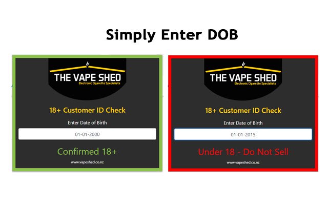 El Vape Shed 18+ Checker de Chrome web store se ejecutará con OffiDocs Chromium en línea