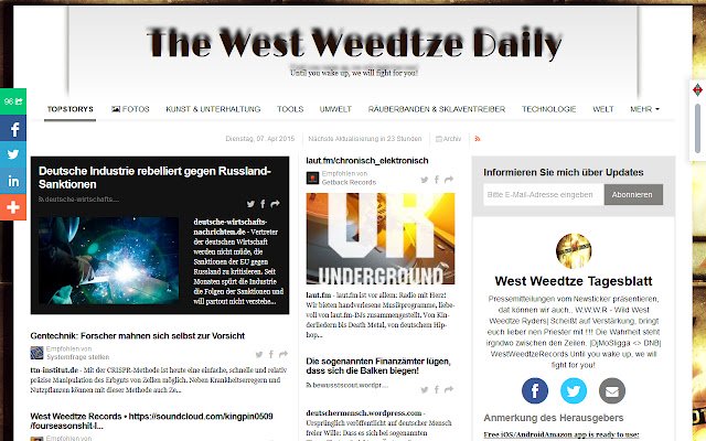 The West Weedtze Daily aus dem Chrome Web Store kann mit OffiDocs Chromium online ausgeführt werden