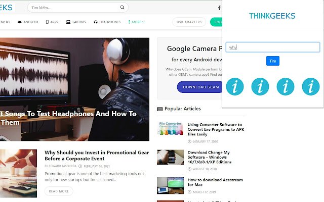 Thinkgeeks  from Chrome web store to be run with OffiDocs Chromium online