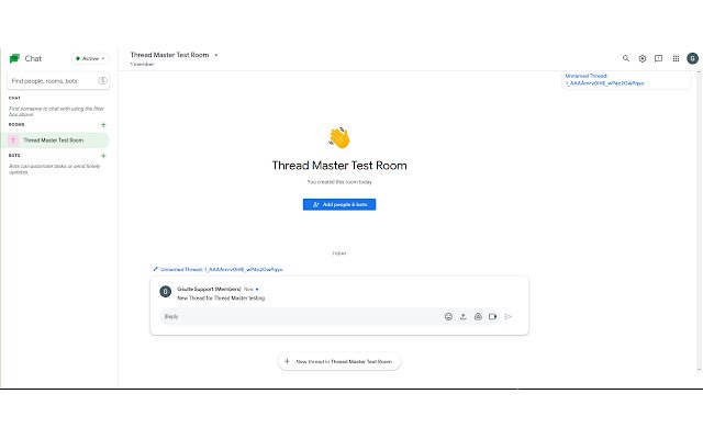 Thread Master mula sa Chrome web store na tatakbo sa OffiDocs Chromium online