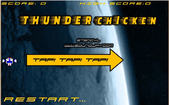 Thunder Chicken de la boutique en ligne Chrome sera exécuté avec OffiDocs Chromium en ligne