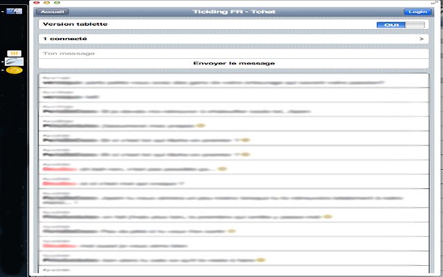 Tickling FR Tchat  from Chrome web store to be run with OffiDocs Chromium online
