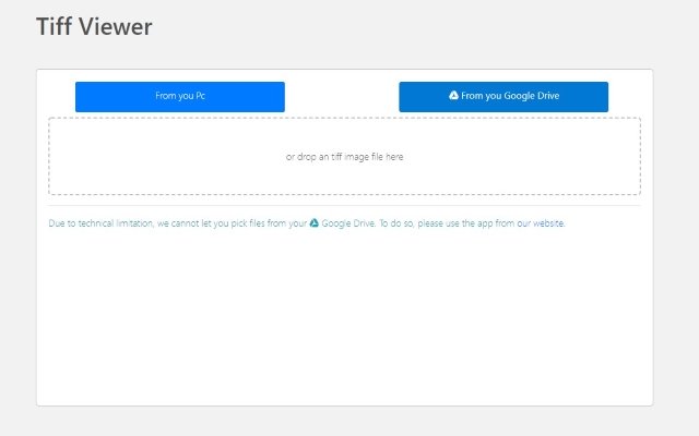 TIFF Viewer for Google Chrome™  from Chrome web store to be run with OffiDocs Chromium online