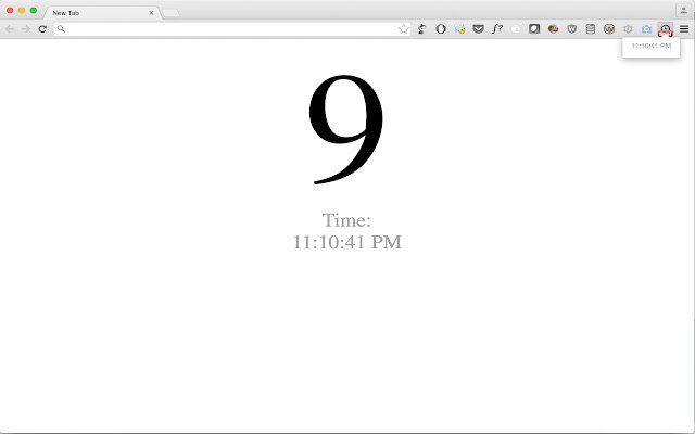 Time In New Tab  from Chrome web store to be run with OffiDocs Chromium online