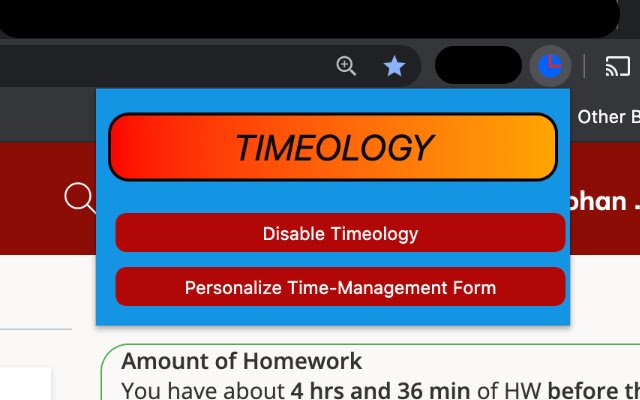 Timeology for Schoology  from Chrome web store to be run with OffiDocs Chromium online