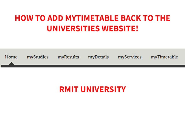 Timetable on myRMIT  from Chrome web store to be run with OffiDocs Chromium online