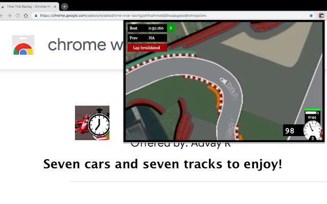 Time Trial Racing  from Chrome web store to be run with OffiDocs Chromium online