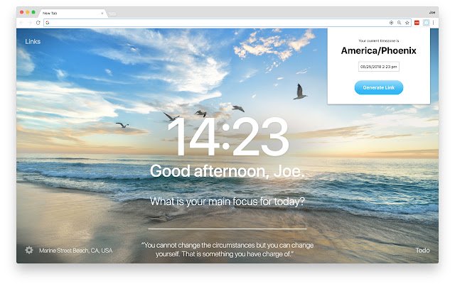 Timezoner  from Chrome web store to be run with OffiDocs Chromium online