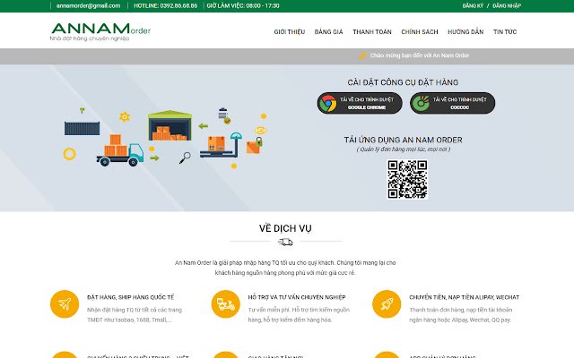 Tiện ích đặt hàng An Nam Order  from Chrome web store to be run with OffiDocs Chromium online