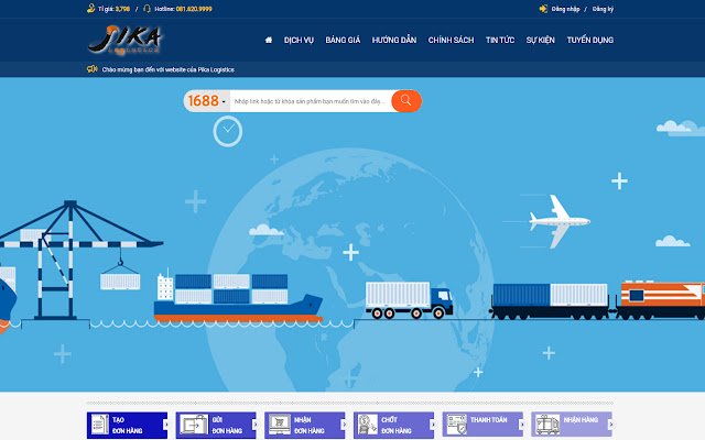 Tiện ích đặt hàng Pika Logistics  from Chrome web store to be run with OffiDocs Chromium online